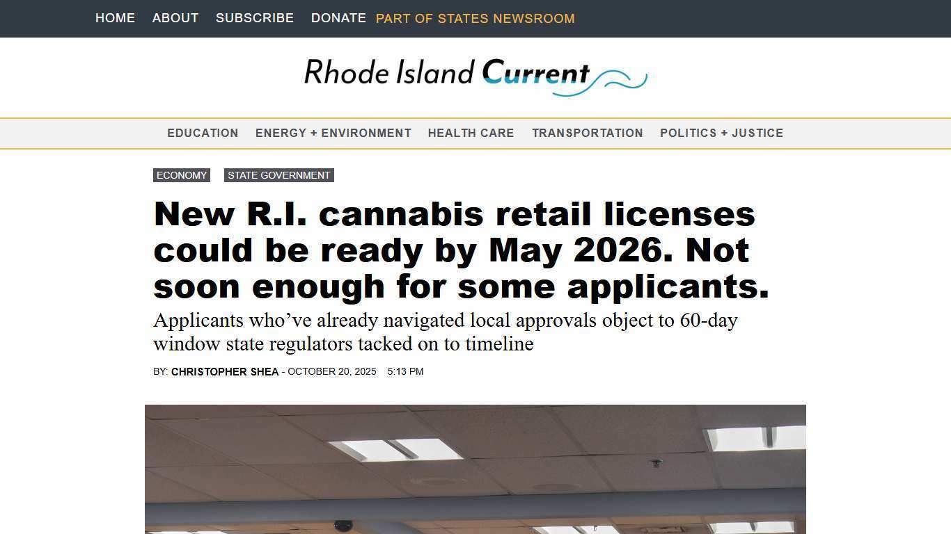 New R.I. cannabis retail licenses could be ready by May 2026. Not soon enough for some applicants. • Rhode Island Current